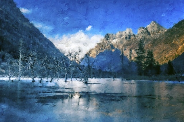 Landscape view of the mountains